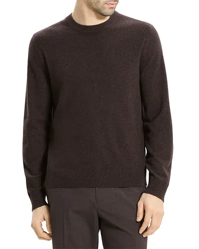 Theory Hilles Crewneck Sweater In Cashmere In Brown