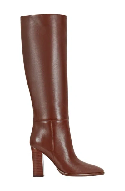 Marc Fisher Ltd Womens Lannie Tall Block Heel Boots Regular Wide Calf In Brown