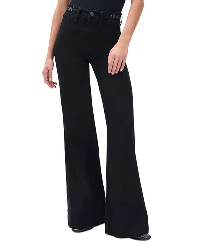Rag & Bone Skylar High Waist Flare Trouser Jeans In Black