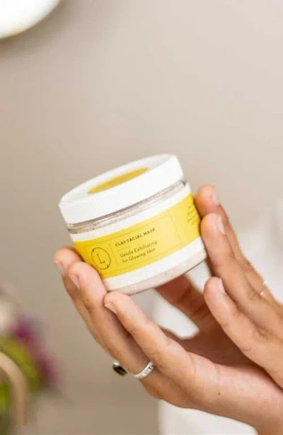 Lizush Natural Clay Facial Mask, Exfoliating Mask, Glowing Skin Mask In Transparent