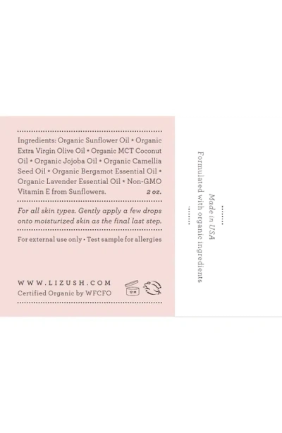 Lizush Organic Facial Oil Seals And Protects In Transparent