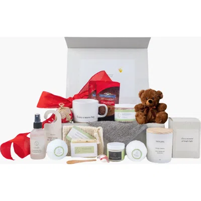 Lizush Sending A Big Hug Mother's Day Gift, Luxury Spa Gift Set, Mom Special In White