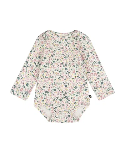 Deux Par Deux Girls' Organic Cotton Long Sleeve Romper - Baby In White