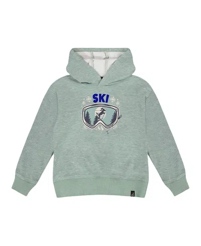 Deux Par Deux Boys' Super Soft Hooded Brushed Jersey Sweatshirt - Baby In Green