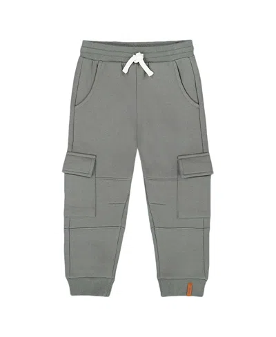 Deux Par Deux Fleece Sweatpants With Cargo Pockets In Gray