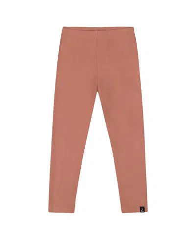 Deux Par Deux Super Soft Ribbed Leggings In Orange