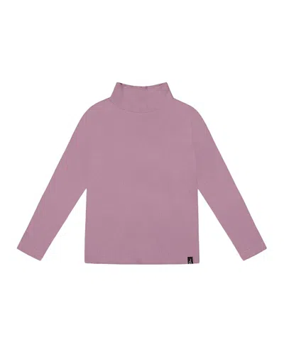 Deux Par Deux Super Soft Ribbed Mock Neck Top