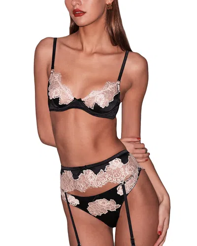 Fleur Du Mal Juliet Lace Garter Belt In Multi
