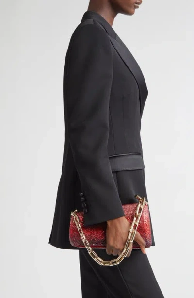 Christian Louboutin Degraclutch Asymmetric Ombre Strass Clutch Bag