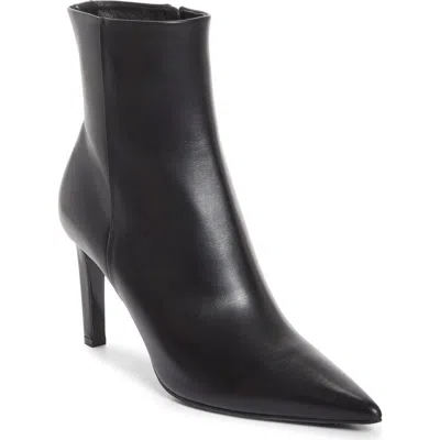 Jimmy Choo Pointed Toe High-heeled Ankle Boots In Black Calfskin Leather