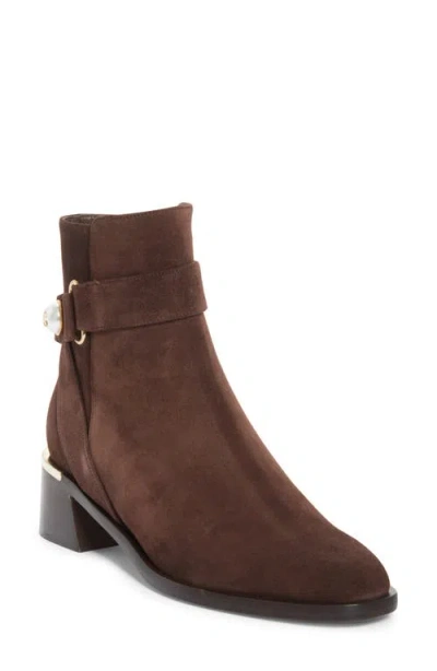 Jimmy Choo Noor 45 Suede Boots In Brown