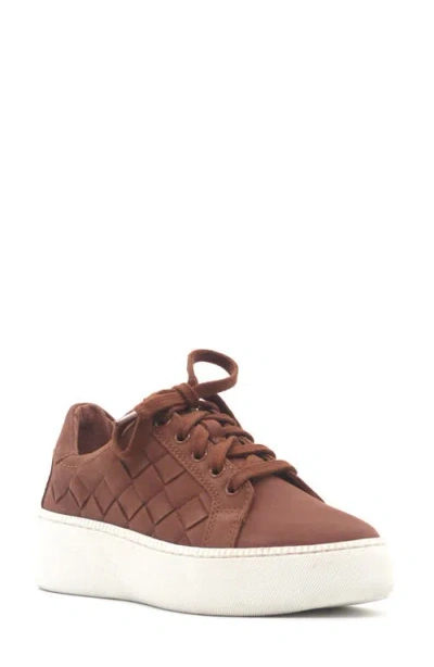 Gentle Souls Women's Kindy Woven Round Toe Sneakers In Brown