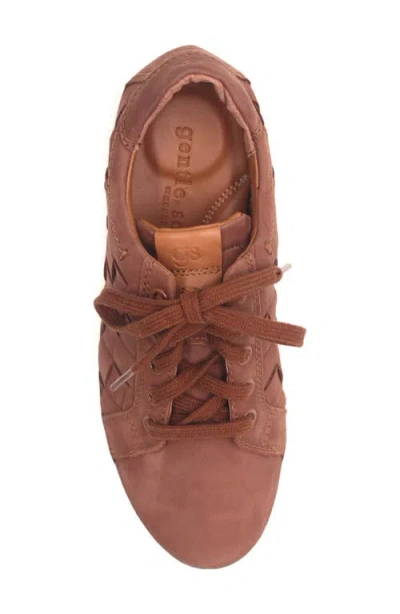 Gentle Souls Women's Kindy Woven Round Toe Sneakers In Brown