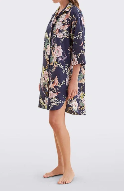 Papinelle Betsy Floral Cotton Sateen Night Shirt In Multi