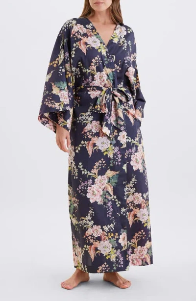Papinelle Betsy Sateen Maxi Robe In Multi