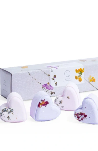 Lizush Set Of 5 Heart Shaped Shower Steamers Gift Set In White