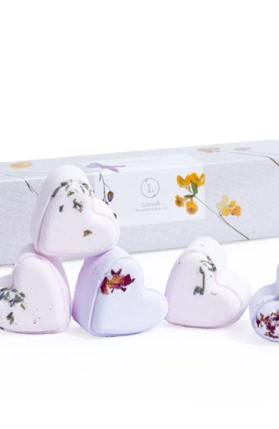 Lizush Set Of 5 Heart Shaped Shower Steamers Gift Set In White
