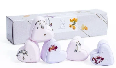 Lizush Set Of 5 Heart Shaped Shower Steamers Gift Set In White