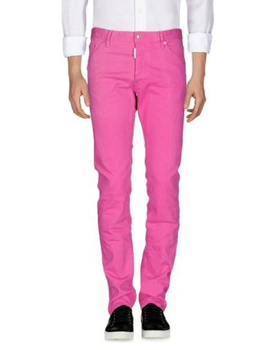 Dsquared2 Denim Pants In Фуксия
