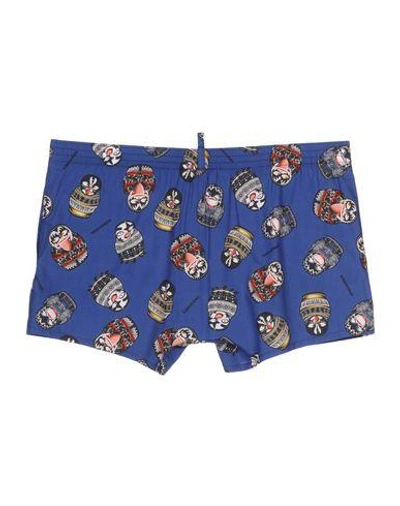 Shop Dsquared2 Boxer In Dark Blue