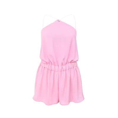 Blonde Gone Rogue Women's Desert Dreams Summer Playsuit, Upcycled Polyester, In Pink In Pink