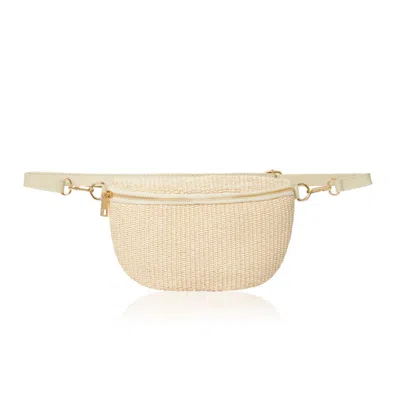 Betsy & Floss Women's Neutrals Enna Raffia Crossbody And Waist Bag In Cream In White