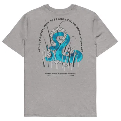 Anchor & Crew Heather Grey Snake Another Good Day Organic Cotton T-shirt - Men In Gray