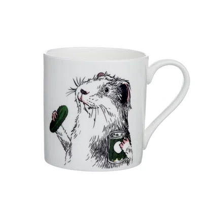 Jimbobart G  Alphabet Of Snacking Animals Mug In White