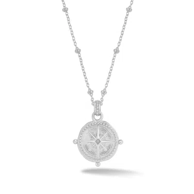 Dower & Hall Small True North Talisman Pendant In Silver