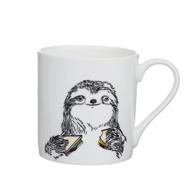 Jimbobart S  Alphabet Of Snacking Animals Mug In White