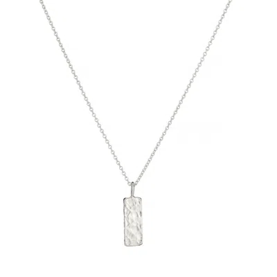 Posh Totty Designs Men's Silver Tag Necklace In White
