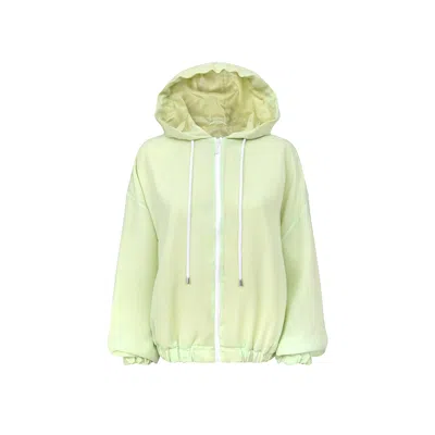 Blonde Gone Rogue Women's Bonfire Bomber Light Jacket, Upcycled Polyester, In Light Green In Green