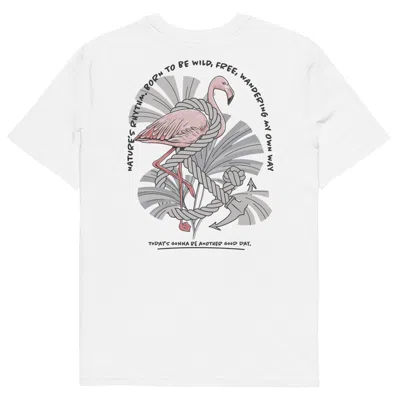 Anchor & Crew White Flamingo Another Good Day Organic Cotton T-shirt - Men In White