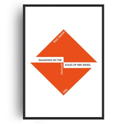 Fanclub Red Diamonds On The Soles Of Her Shoes Retro Giclée Art Print A3 In Red