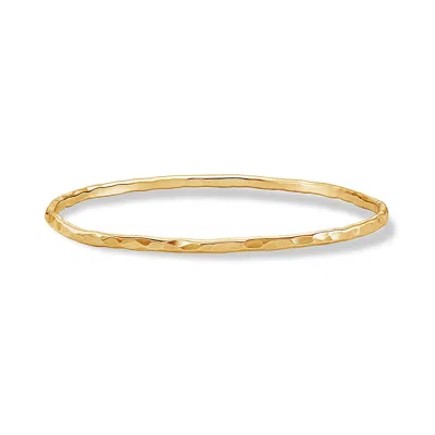 Dower & Hall 3mm Hammered Nomad Bangle In Gold