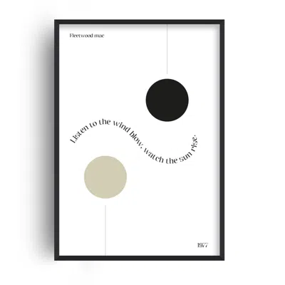 Fanclub Neutrals The Chain Fleetwood Mac Music Scandi Art Print In White