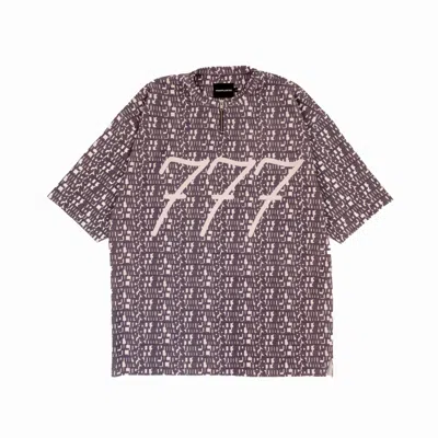 Mysimplicated Women's Neutrals / Black / Grey Oversized Full Print Ribbed T-shirt - Matrix W In Multi