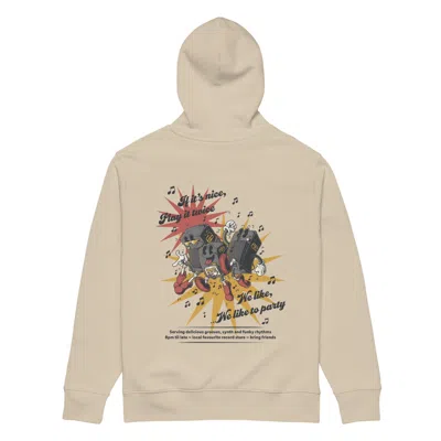 Anchor & Crew Neutrals Desert Dust If It's Nice Play It Twice Disco! Organic Cotton Embroidered Heavyweight Hoodie