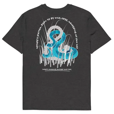 Anchor & Crew Dark Heather Grey Snake Another Good Day Organic Cotton T-shirt - Men In Gray
