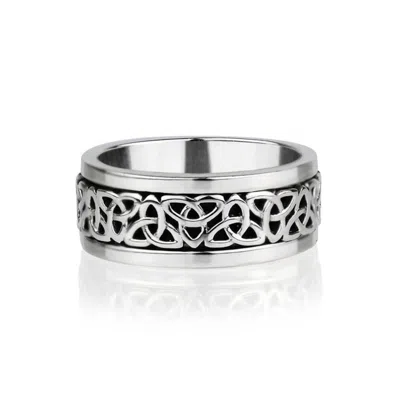 Charlotte's Web Jewellery Unity Men's Silver Spinning Ring In Silver