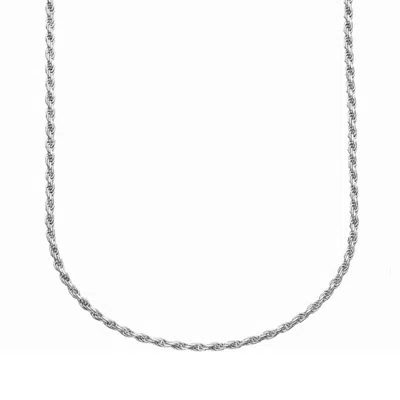 Lily Charmed Women's Sterling Silver Twisted Rope Chain Necklace