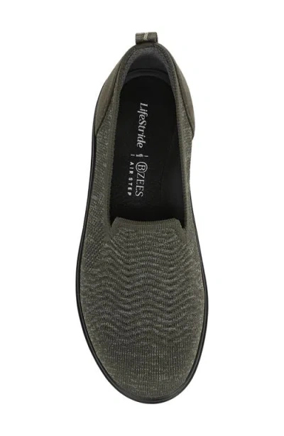 Lifestride Women's Boulevard Washable Round Toe Slip Ons In Green