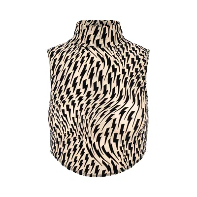 Ekcentrik Women's Neutrals / Black Thunderbeats Crop Top Tattoo In Black