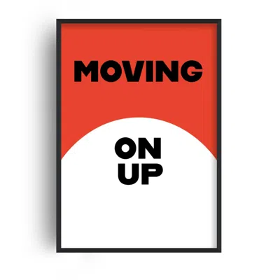 Fanclub Black / Orange Moving On Up Retro Giclée Art Print A2 In Multi