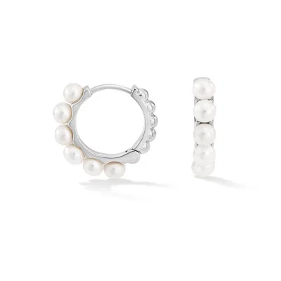 Dower & Hall Medium Timeless Pearl Huggie Earrings In Multi