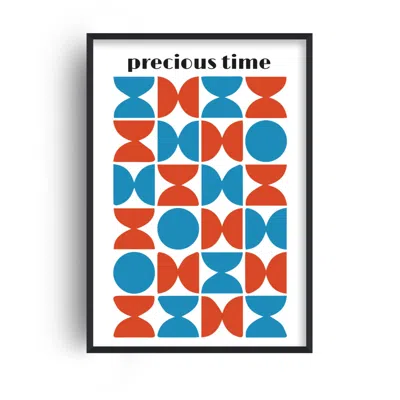 Fanclub Blue / Red Precious Time Giclée Retro Art Print A2 In Multi