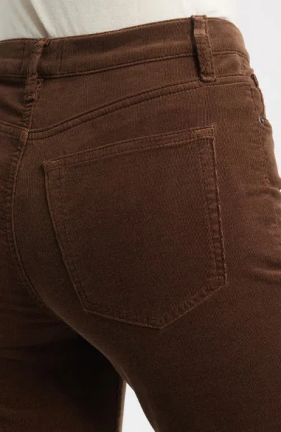 Frame Le Sleek Corduroy Ankle Straight Leg Pants In Brown