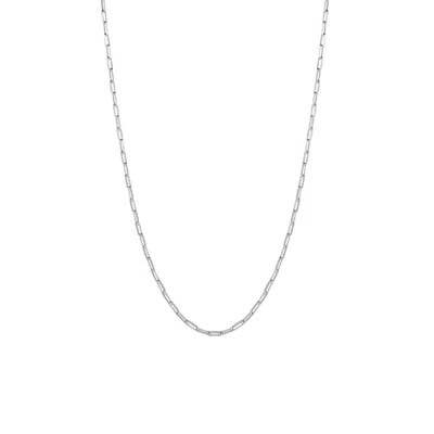 Spero London Rectangular Link Chain Sterling Silver Necklace In Silver