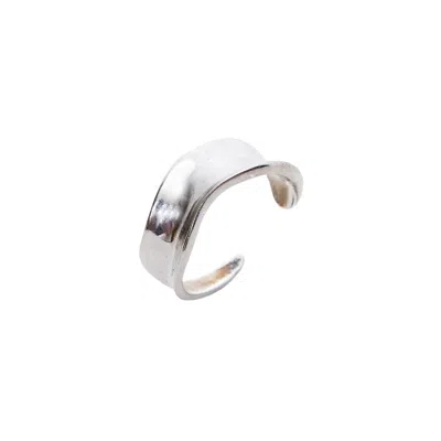 Spero London Large Contour Stack Sterling Silver Ring In Silver