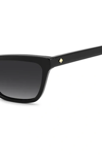 Kate Spade New York Aisha 55mm Gradient Ectangular Sunglasses In Black